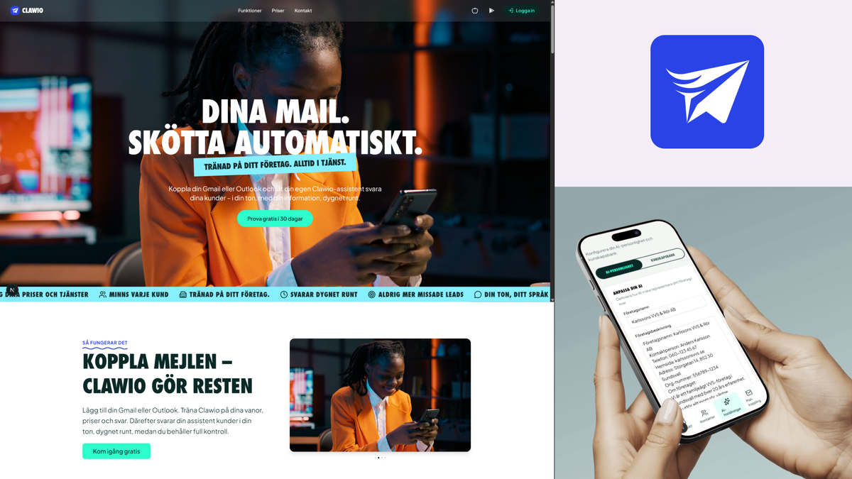 Clawio Portfolio project preview